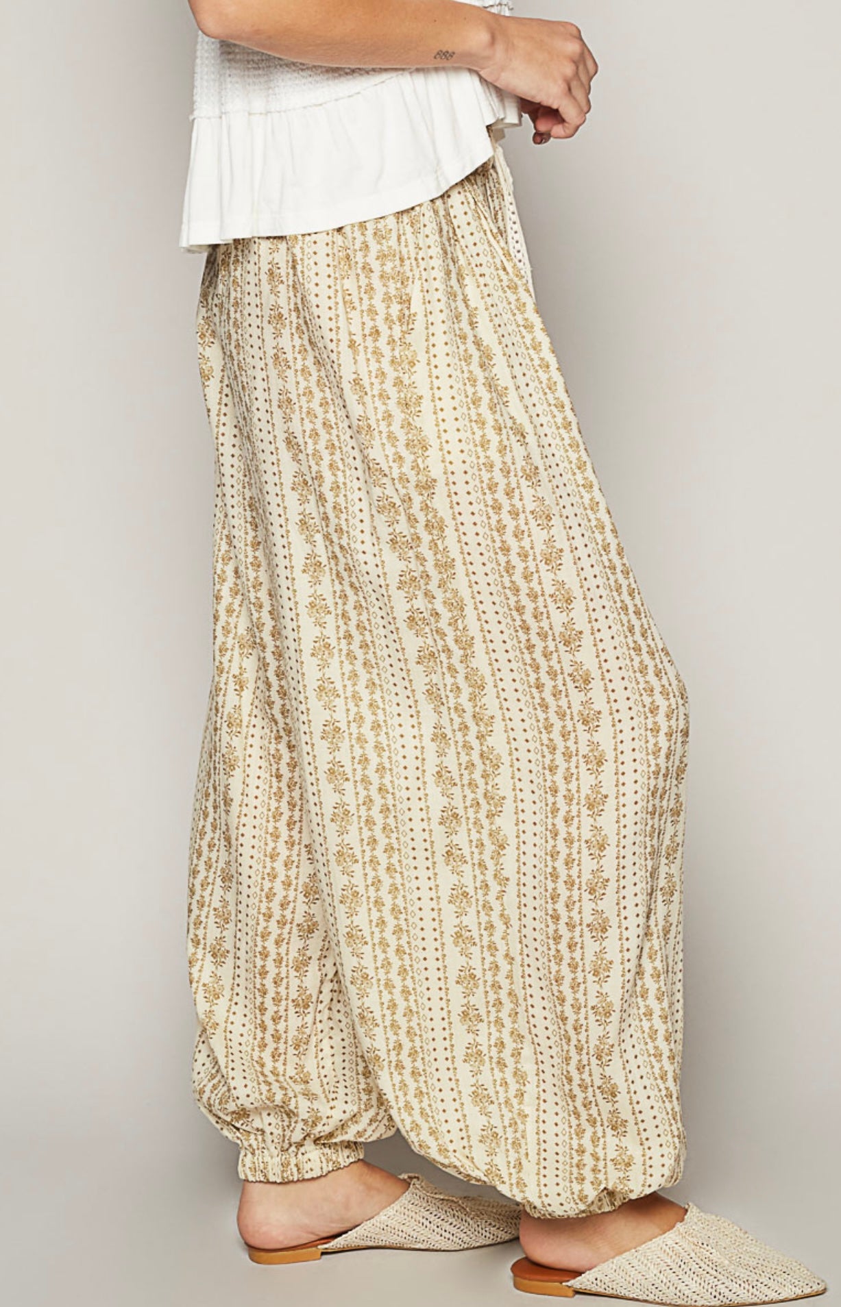 khaki sand boho pants