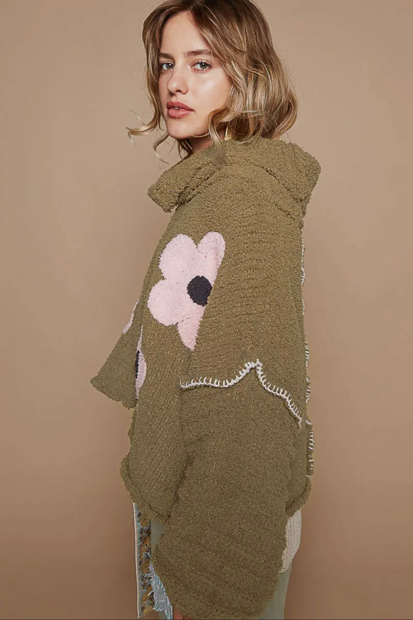 hazelnut berber fleece sweater