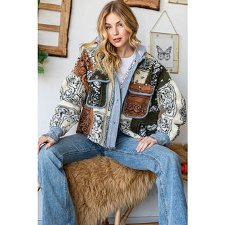 bandana crop jacket