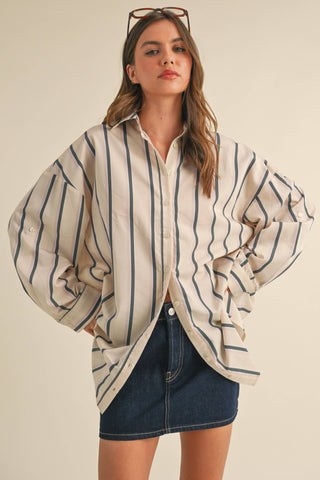 taupe button-down shirt dress