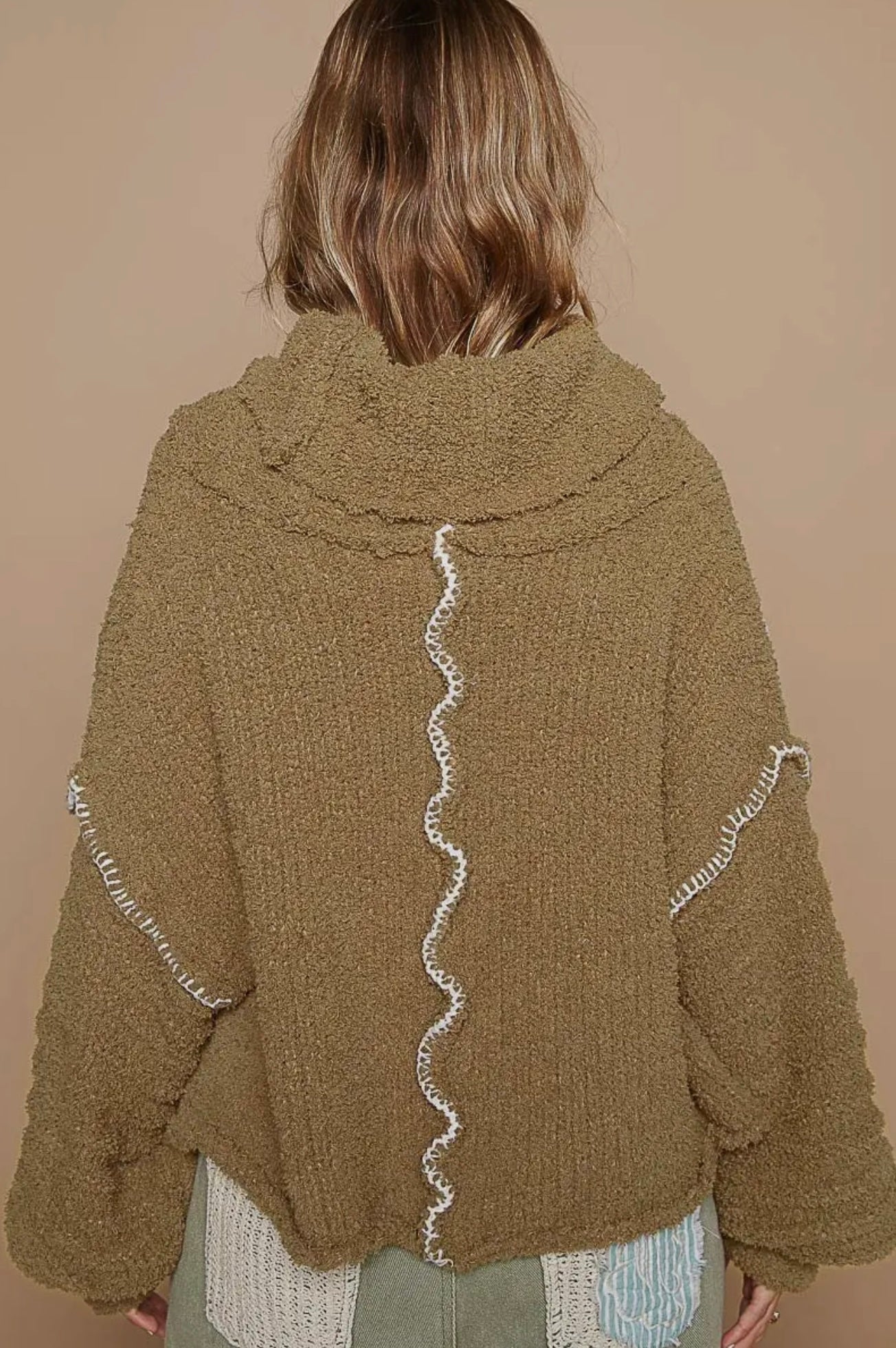 hazelnut berber fleece sweater