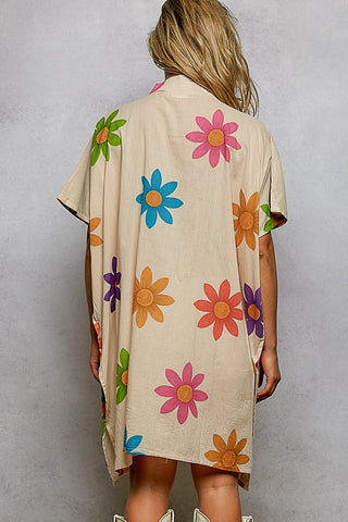 rainbow sunflower tunic dress