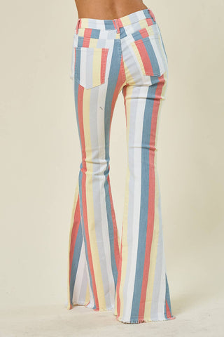 terracotta striped bell bottoms