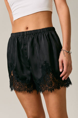 lace + satin shorts
