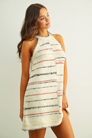 americana striped knit dress