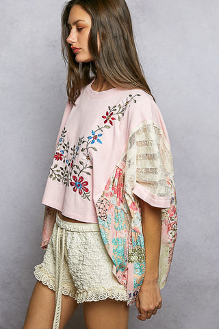 baby pink boho top