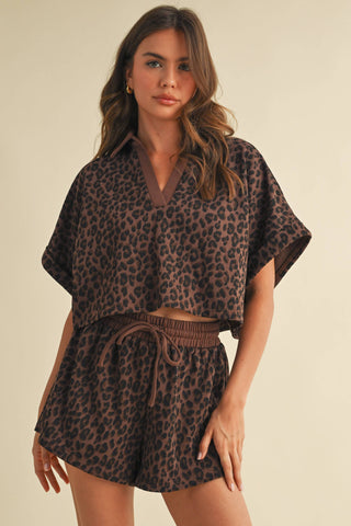 leopard crop set