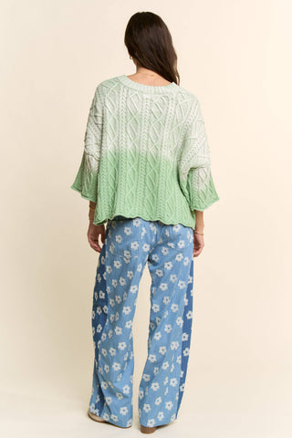 flower print wide-leg culotte pants