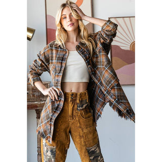 copper mineral washed flannel