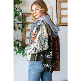 bandana crop jacket