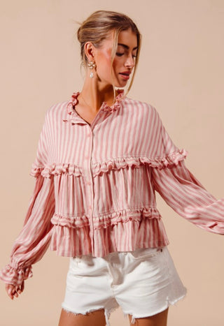 blush boho top