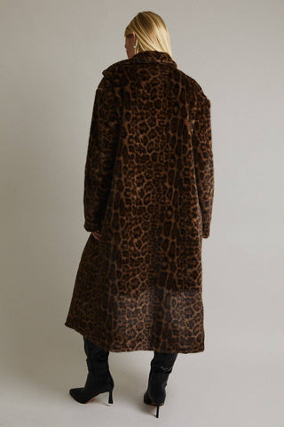 long leopard print coat