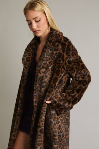 long leopard print coat