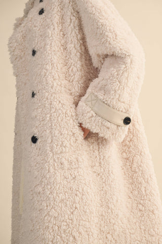winter white faux fur coat