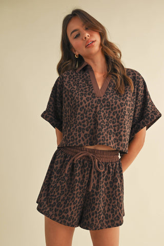 leopard crop set