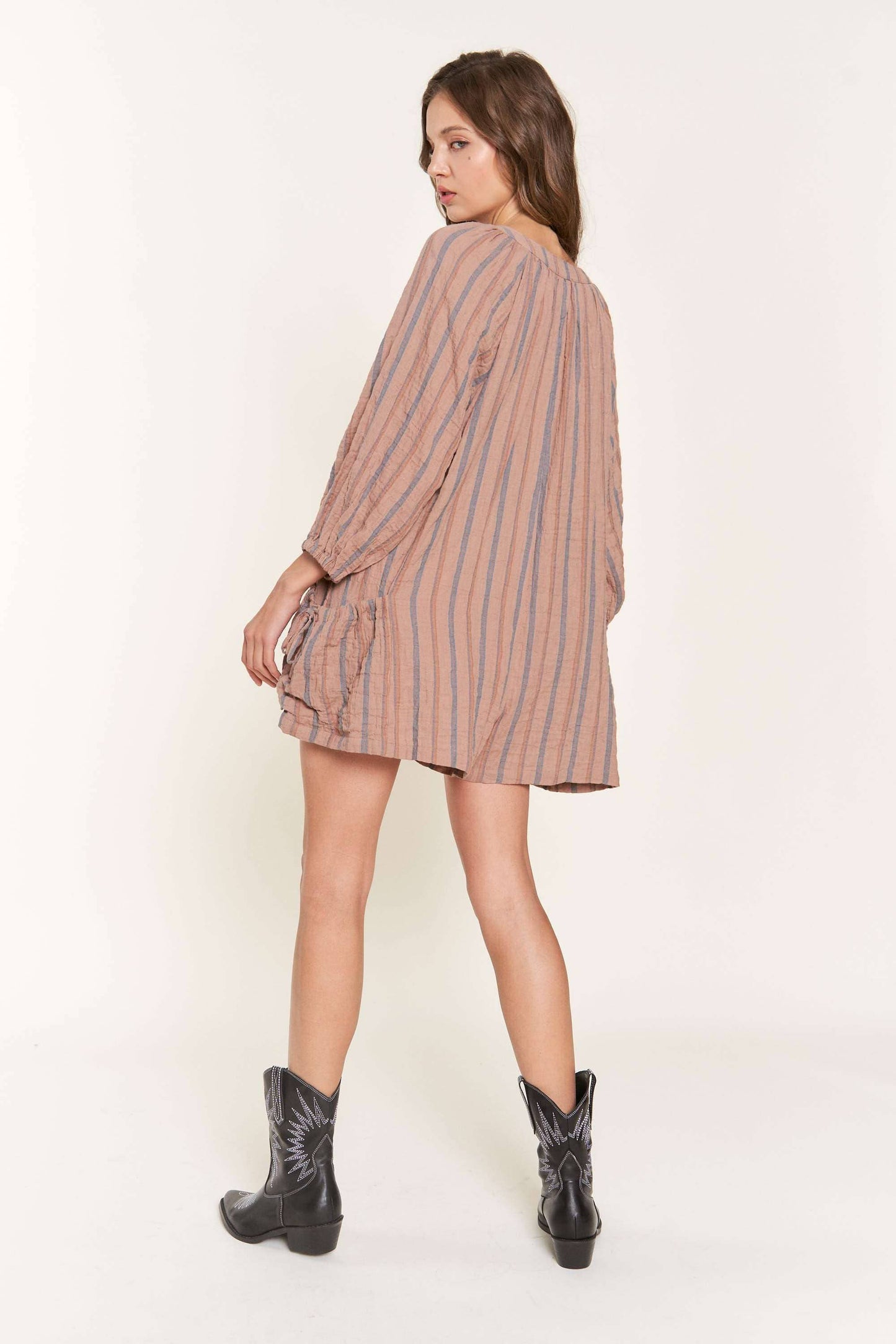 cocoa striped romper