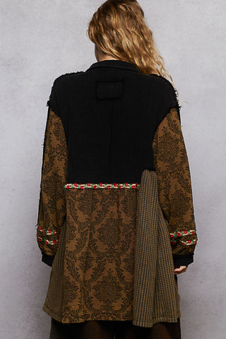 toffee balloon sleeve dress/jacket