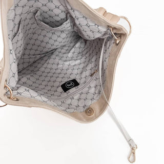 PRE-ORDER // suede hobo bag