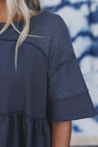 moonlit tunic dress - charcoal