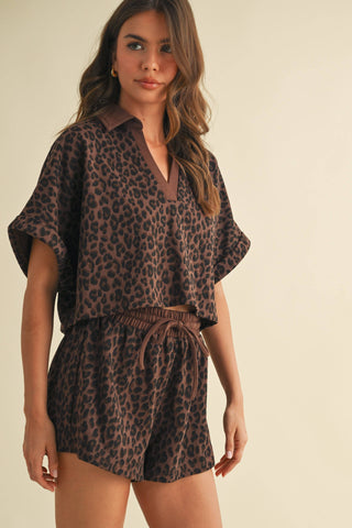 leopard crop set