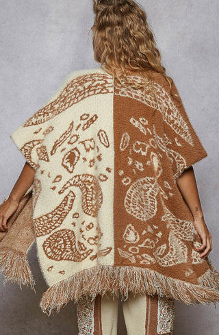 mohair paisley poncho