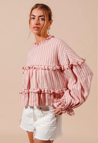 blush boho top