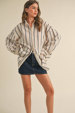taupe button-down shirt dress