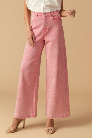 bubblegum pink washed twill pant