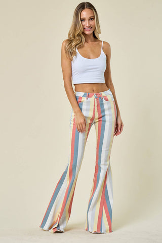 terracotta striped bell bottoms