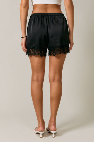 lace + satin shorts