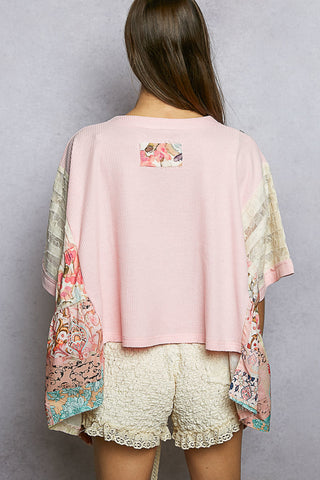 baby pink boho top