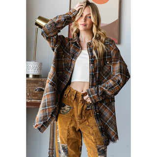 copper mineral washed flannel