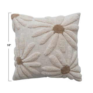 tufted daisy pillow