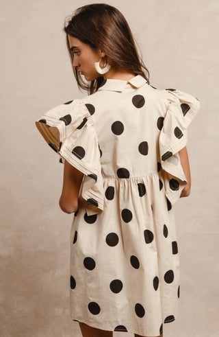 black polka dot dress