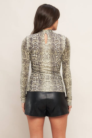 ruched snakeskin top