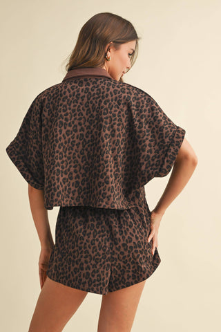leopard crop set