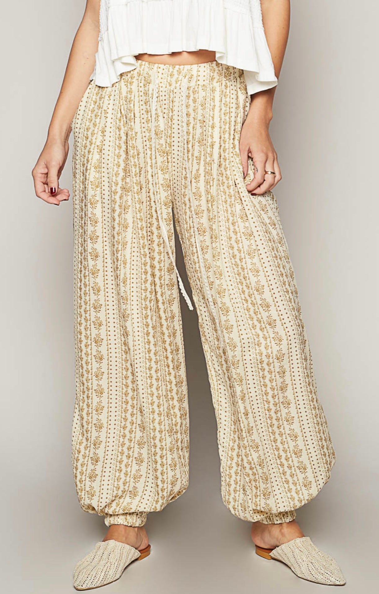 khaki sand boho pants