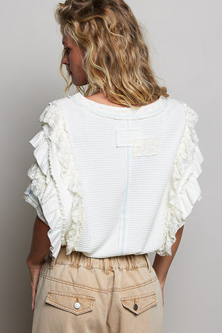 stevie studded lace + knit top