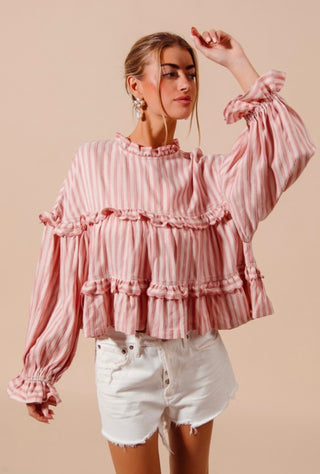 blush boho top