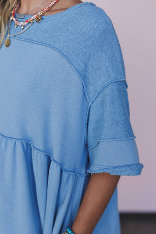 moonlit tunic dress — ocean