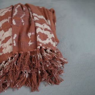 sienna tie-dye throw
