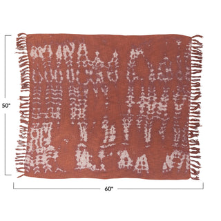 sienna tie-dye throw