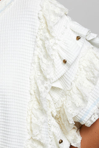 stevie studded lace + knit top