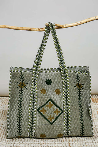 sage green oversized tote