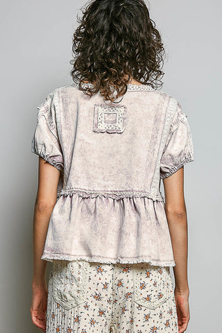 pink marble butterfly top