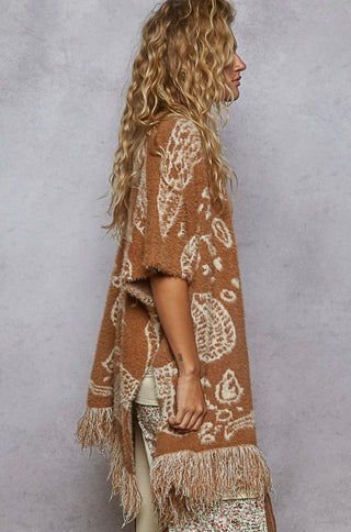 mohair paisley poncho