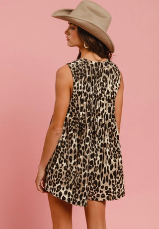leopard pintuck romper