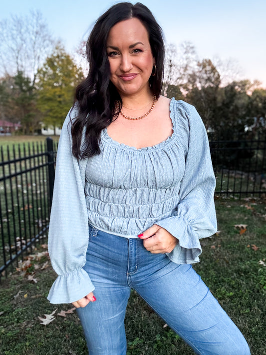 ocean blue corset top