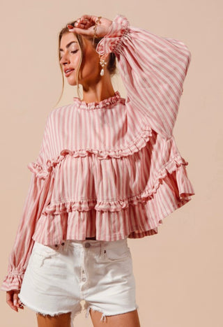 blush boho top