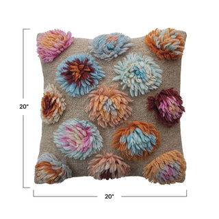 cotton candy shag pillow